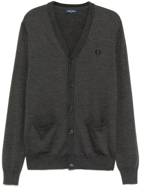  Fred Perry Classic Cardigan - Grey 