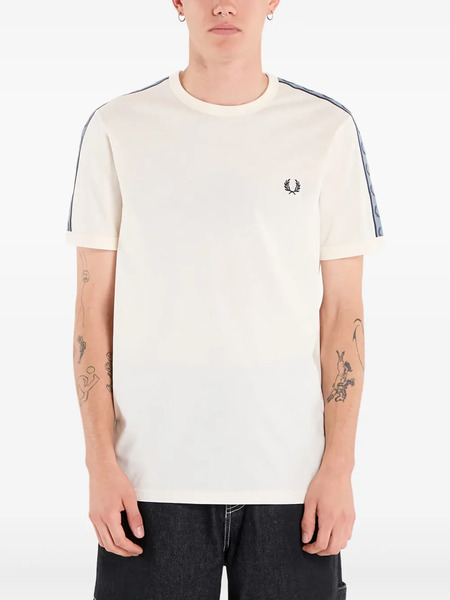  Fred Perry Contrast Tape Ringer T-shirt - Neutrals 