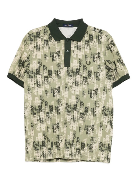  Fred Perry Graphic-print Polo Shirt - Green 