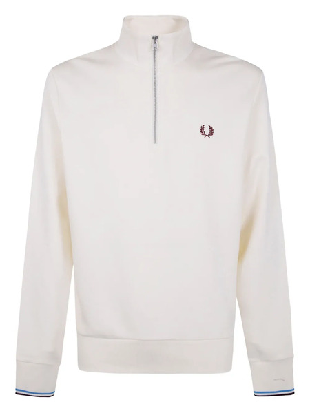  Fred Perry Laurel-wreath Half-zip Sweatshirt - White 