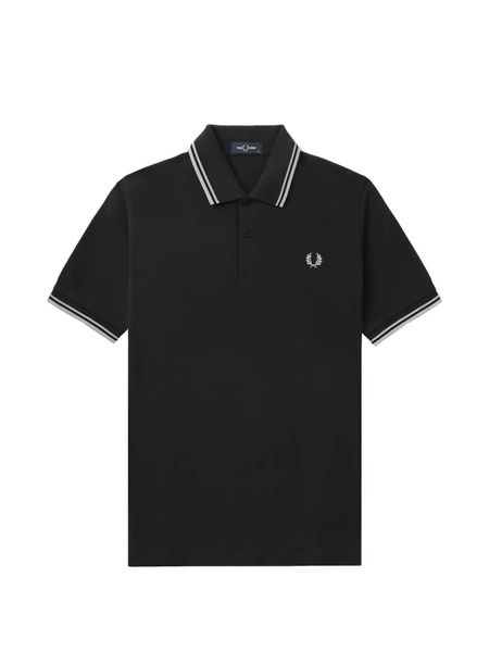  Fred Perry Laurel-wreath Striped Polo Shirt - Black 