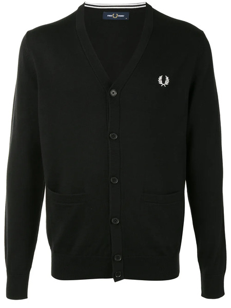  Fred Perry Logo-embroidered Cardigan - Blue 