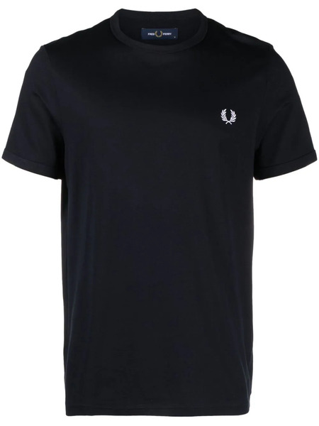  Fred Perry Logo-embroidered Cotton T-shirt - Blue 