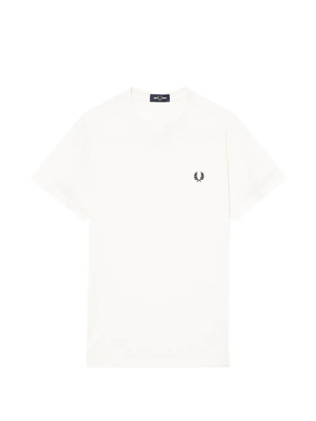  Fred Perry Logo-embroidered Crew Neck T-shirt - Neutrals 