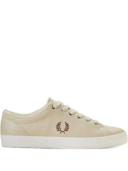  Fred Perry Logo-embroidered Leather Sneakers - Neutrals 