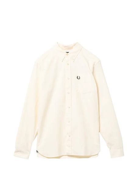  Fred Perry Logo-embroidered Shirt - Neutrals 