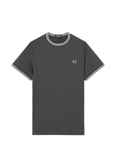  Fred Perry Logo-embroidered T-shirt - Grey 