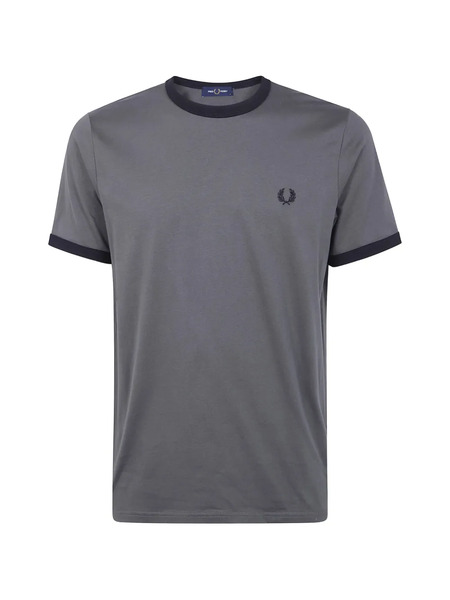  Fred Perry Logo-embroidered T-shirt - Grey 