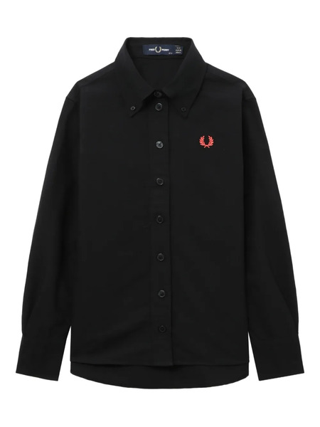  Fred Perry Logo-embroidery Shirt - Black 
