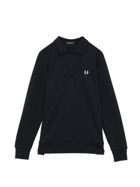  Fred Perry Panel Collared Sweatshirt - Blue 