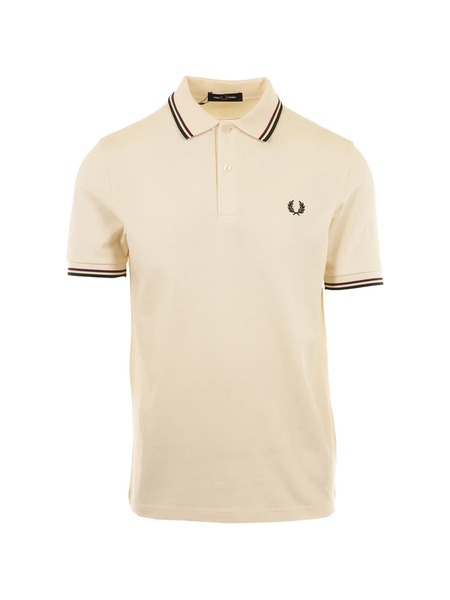  Fred Perry Striped-collar Polo - Neutrals 