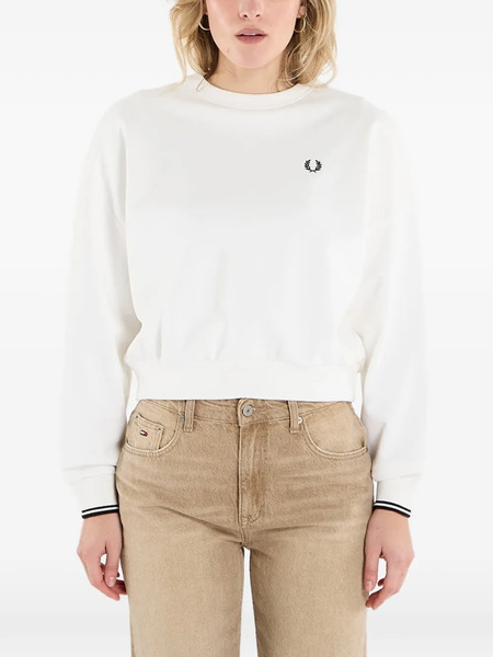  Fred Perry Tipped Sweatshirt - White 