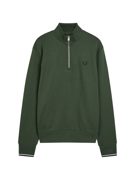  Fred Perry Zip Detail Sweatshirt - Green 