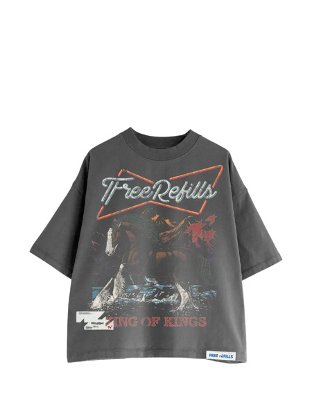  Free Refills Kings-graphic T-shirt - Grey 