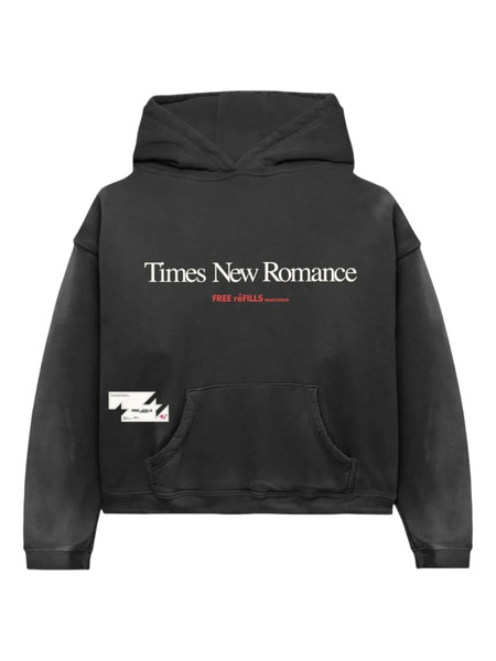  Free Refills Romance Print Hoodie - Black 