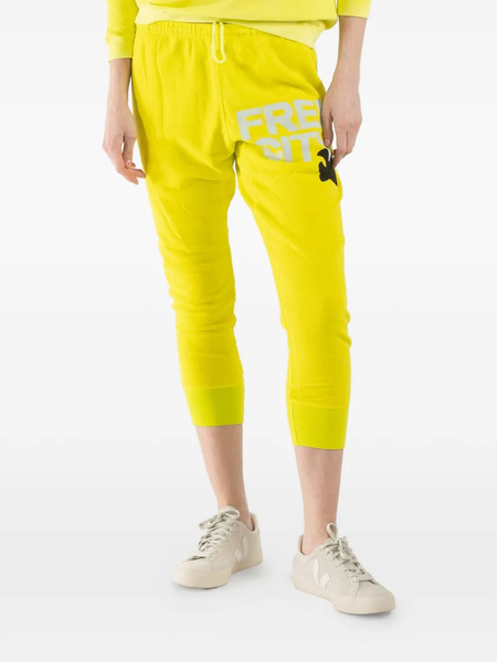  Freecity Drawstring Logo Sweatpants - Yellow 