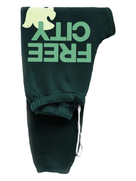  Freecity Logo-print Drawstring Sweatpants - Green 