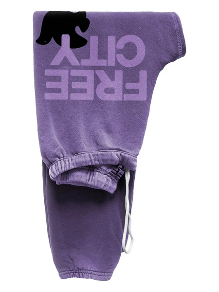  Freecity Logo-print Drawstring Sweatpants - Purple 