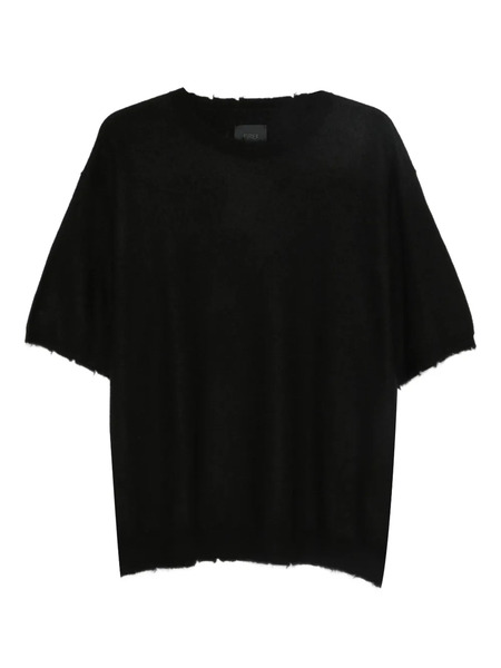  Frei-mut Keith Frayed-edge T-shirt - Black 