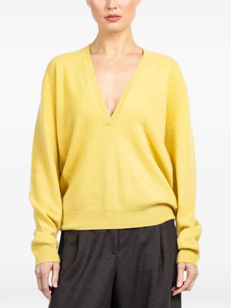  Frenckenberger Johnny V-neck Sweater - Yellow 