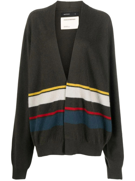  Frenckenberger Stripe-pattern Cashmere Cardigan - Green 