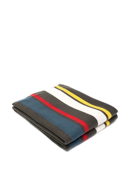  Frenckenberger Striped Cashmere Blanket - Brown 