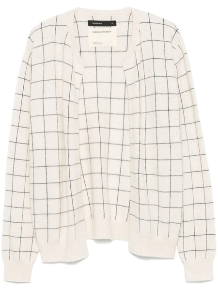  Frenckenberger Windowpane-pattern Cardigan - Neutrals 