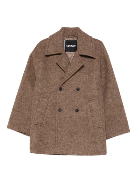  Frenken Water Men's Double-breasted Coat - Brown 