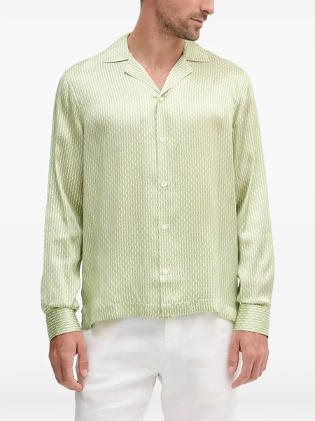  Frescobol Carioca Buttoned Pattern Shirt - Green 