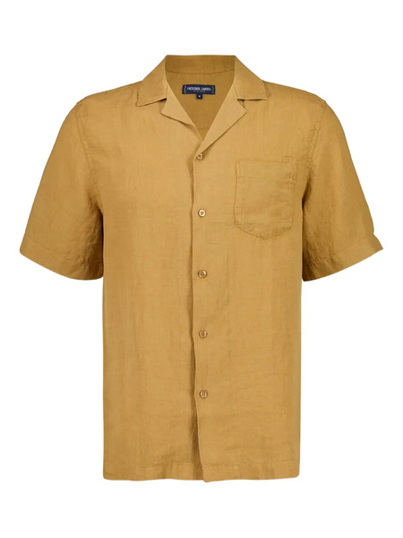  Frescobol Carioca Short-sleeves Button-up Linen Shirt - Neutrals 