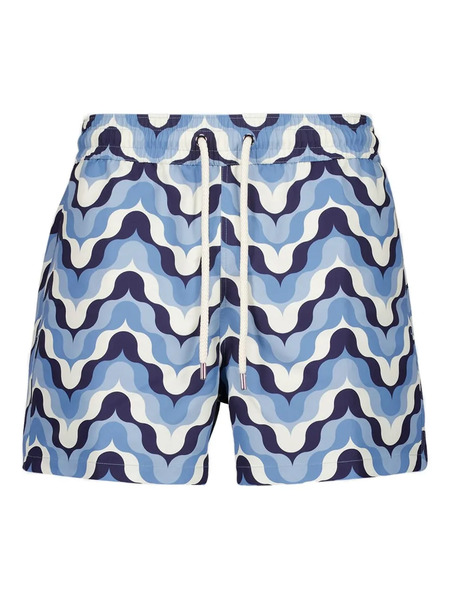  Frescobol Carioca Wave-print Swim Shorts - Blue 