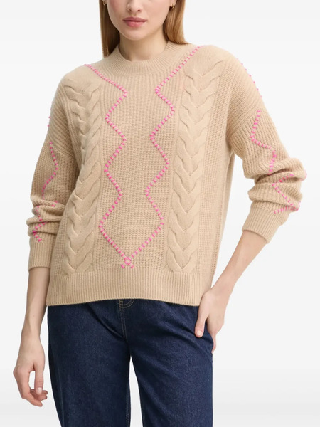  From Future Cable-knit Bmbroidered Sweater - Neutrals 