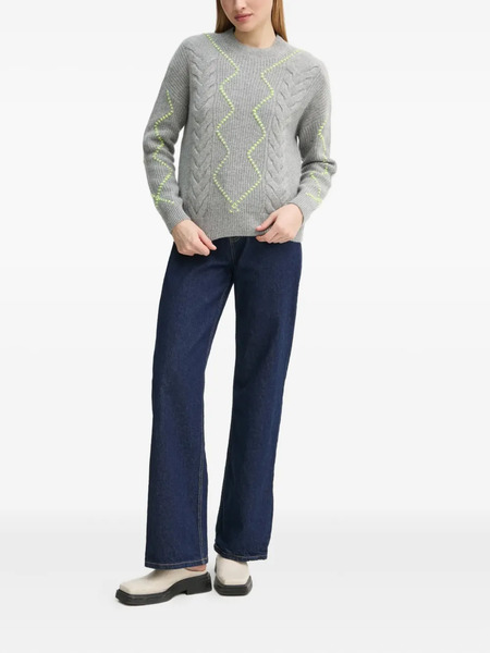  From Future Cable-knit Stitched Pullover - Grey 