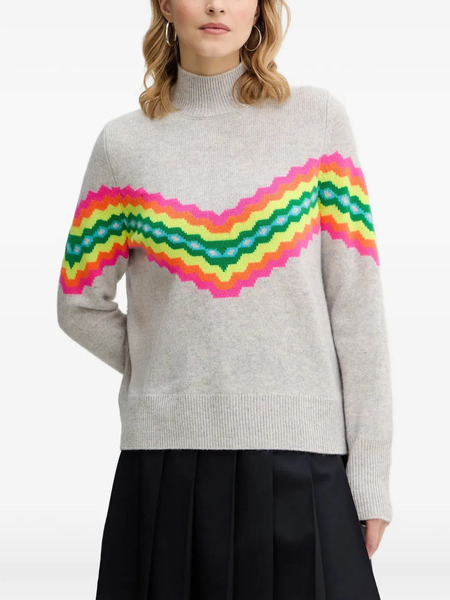  From Future Chevron-detail Knit Sweater - Grey 