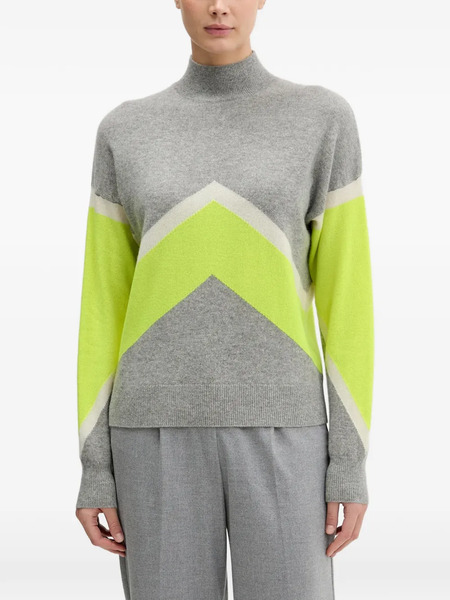  From Future Chevron-pattern Roll-neck Sweater - Grey 