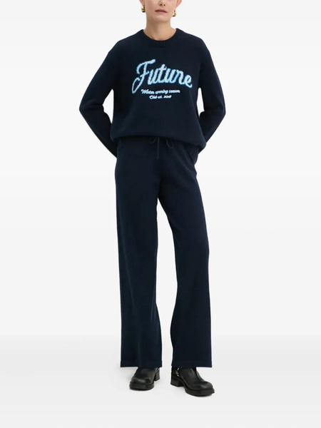 From Future Embroidery-logo Sweater - Blue 