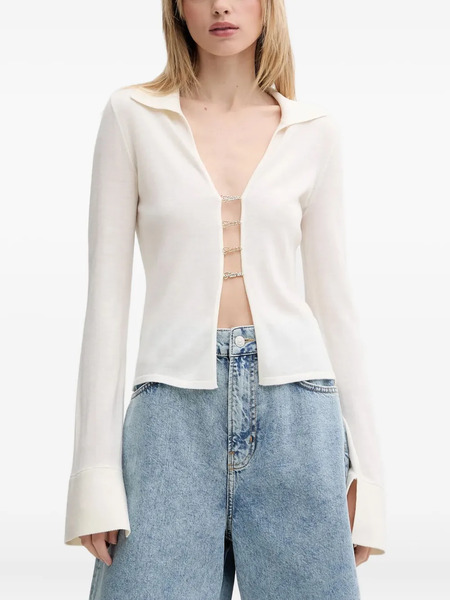 From Future Flared-sleeve Cardigan - White 