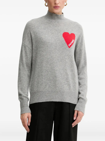  From Future Heart-motif Sweater - Grey 