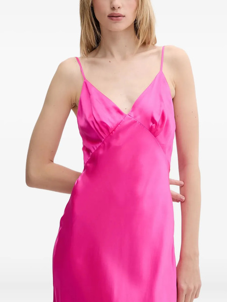  From Future Silk Midi Dress - Pink 
