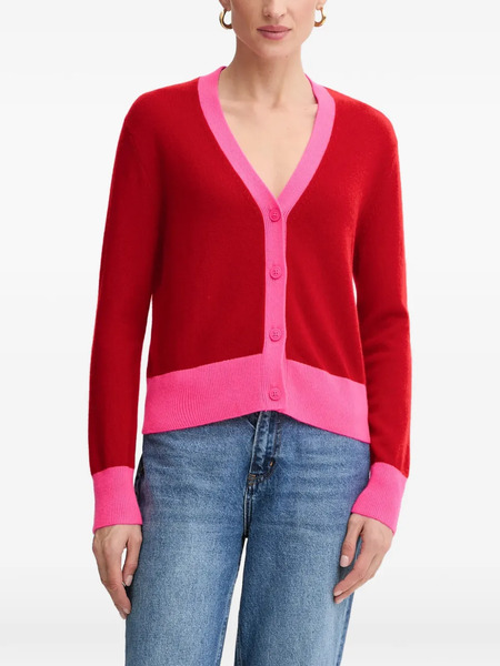  From Future V-neck Button Cardigan - Red 