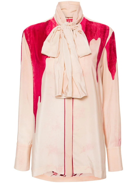  F.r.s For Restless Sleepers Eunice Palm-print Shirt - Pink 