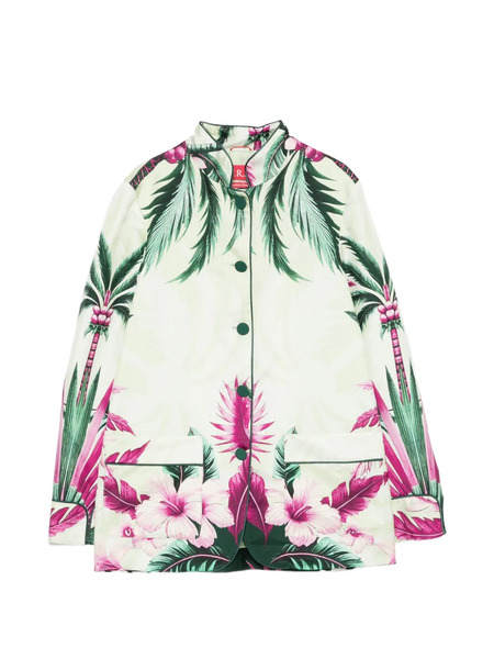  F.r.s For Restless Sleepers Floral-print Jacket - Green 