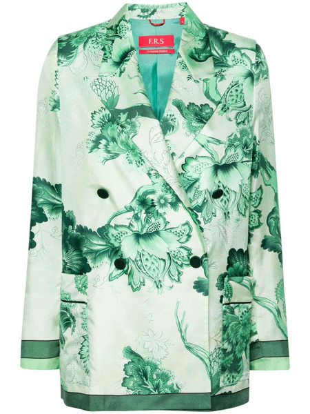  F.r.s For Restless Sleepers Lone Double-breasted Blaser - Green 