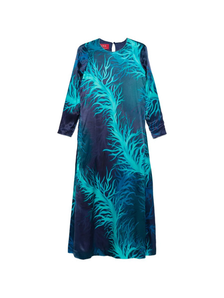  F.r.s For Restless Sleepers Long-sleeve Maxi Dress - Blue 