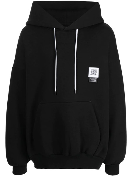  Fumito Ganryu Cape-sleeve Drawstring Hoodie - Black 