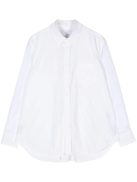  Fumito Ganryu Pleated-back Cotton-blend Shirt - White 