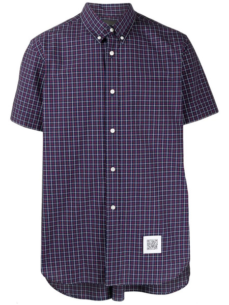  Fumito Ganryu Rear-pleat Short-sleeve Shirt - Blue 