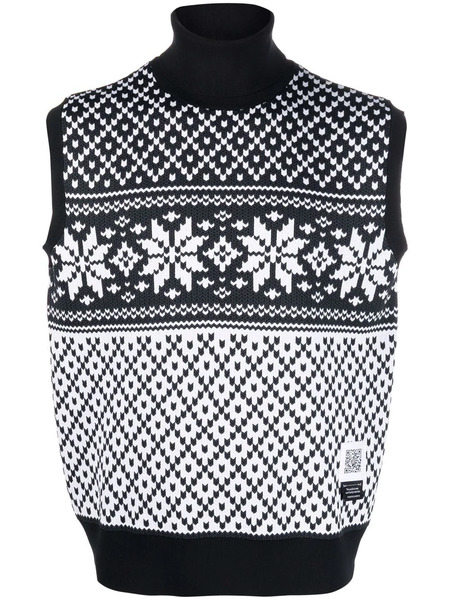  Fumito Ganryu Roll-neck Sleeveless Jumper - White 