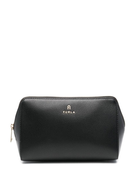  Furla Camelia L Leather Makeup Bag - Black 