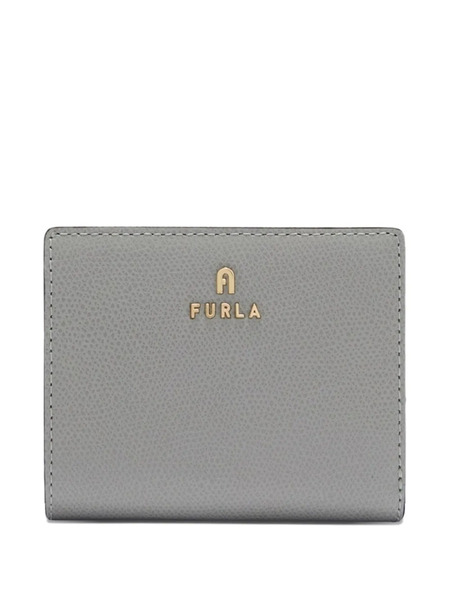  Furla Camelia Logo Leather Wallet - Grey 